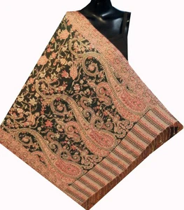 Stole Silk Pashmina Cashmere Paisley Scarf Shawl Wrap Soft Women Silk Neck Shawl - Picture 1 of 6