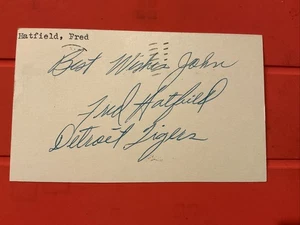 Fred Hatfield 🔥🔥MLB Debut: 1950 Boston Red Sox🔥🔥Auto Postcard 🔥🔥🔥 - Picture 1 of 2