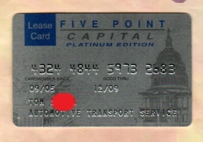 FIVE POINT CAPITOL Platinum Edition ( 2005 ) Lease Card ( $0 - NO VALUE ) - Image 1 of 2