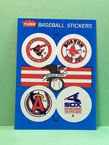 Orioles Red Sox Angels White Sox 1989 fleer baseball team sticker card - Picture 1 of 1