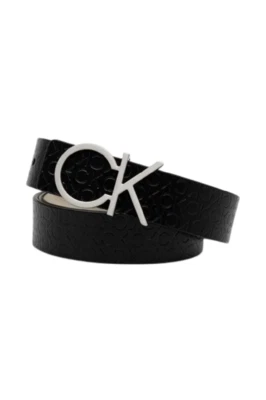 Calvin Klein Cintura Donna Reversibile Logo Color Black/Ecrue