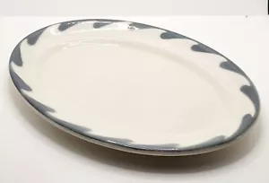 Restaurant Ware -Vintage Oval Plate - Grey Wave Pattern - Ridgway - England - Picture 1 of 8