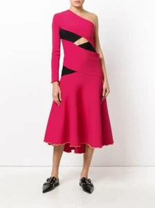 NEW Proenza Schouler Asymmetric One Shoulder Midi Dress Size L - Picture 1 of 2