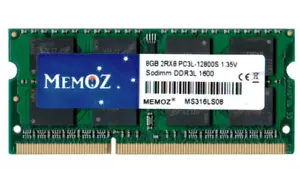 Memoz 8GB DDR3 1600 Mhz Notebook PC3L 12800 Laptop So-Dimm 204 Pin RAM Memory - Picture 1 of 8