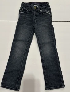 Levi's Jeans Size 5 Girls Skinny Black Dark Wash Denim  Adjustable Waist - Picture 1 of 10