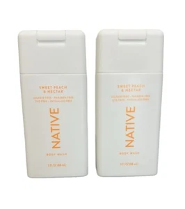 Native Mini Travel Size Body Wash, Sweet Peach & Nectar, 3 oz (2 Pack) - Picture 1 of 4