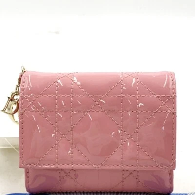 Christian Dior леди Dior лотос бумажник S01810VRB розовый патент Японии эксклюзивный - Изображение 1 из 4