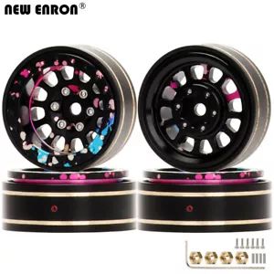 Deep Dish Brass Beadlock 1.0'' 1.1" Wheel Rim for RC Axial 1/24 SCX24 1/18 TRX4M - Picture 1 of 14