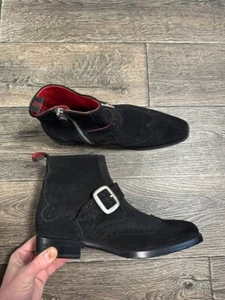 jeffery west shoes men boots black suede uk7 us8 eu41 - Picture 1 of 10
