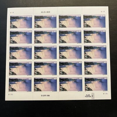 US SCOTT # C133 Sheet OF 20 NIAGARA FALLS STAMPS 48 CENTS MNH - Image 1 of 2