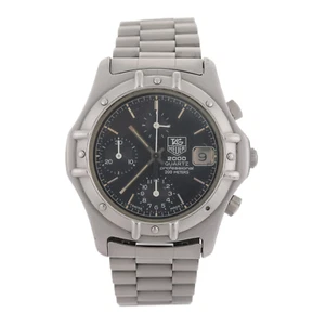 Reloj TAG Heuer Professional 2000 cronógrafo 250.006-1 esfera negra 37 mm - Imagen 1 de 13