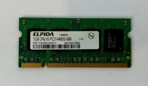 Elpida 1 GB DDR2 SODIMM Laptop Memory RAM EBE11UE6ACUA PC2-6400S-666 6400 2Rx16 - Picture 1 of 1
