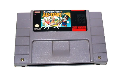 Super Mario All-Stars (Super Nintendo SNES, 1993) SNS-4M-USA Game Cartridge - Image 1 of 4