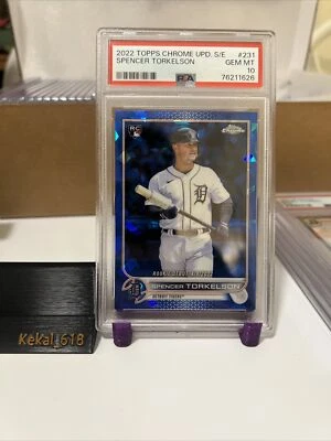 🔥🔥2022 Topps Chrome Update Sapphire Spencer Torkelson SP PSA 10 RC🔥🔥 - Image 1 of 2