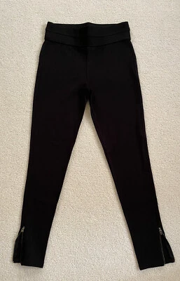 Xhilaration ~ Leggings elásticos negros ~ Pantalones ajustados con cremalleras al tobillo Talla S Foto 1 de 4