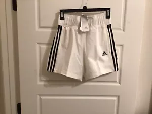 Adidas~Damen~Tiro~weiß~Shorts~schwarze Streifen~Fußball~versteckte Taschen~XSmall - Bild 1 von 3