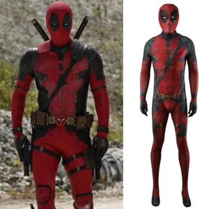 Deadpool 3 Cosplay Costume Jumpsuit Adult/Kid Outfits Halloween Party Bodysuits - Picture 1 of 16