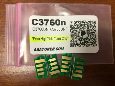 4 x Chip de tóner (BCMY) para impresora color Dell C3760n, C3760dn, C3765dnf recarga Foto 1 de 4