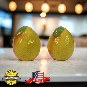 Agitadores de sal y pimienta de limón alimentos fruta cerámica decorativa 3,2"" x 2,5"" NUEVOS - Imagen 1 de 13