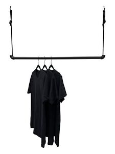 Kleiderstange Garderobenstange Industrie Garderobe Decke mit Seil ver. Größen