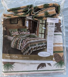 Virah Bella Quilt Collection Primitive Christmas Wilderness Rustic Full/Queen - Picture 1 of 5
