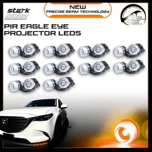 Eagle Eye 18mm Projector Amber Yellow 3K LED Fog Light DRL Backup Signal 20 PCS - Picture 1 of 5