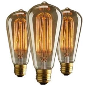 3X Halogen Bulbs 40W E27 220V~240V Yellow Warm Light Fitting Screw Holder Globe - Picture 1 of 8