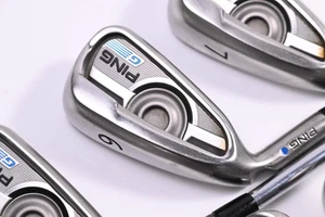 Left Hand Ping G Series Irons / 5-PW+SW / Blue Dot / Regular Flex Ping AWT 2.0 - Picture 1 of 7