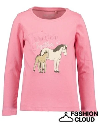 750781 Blue Seven Mädchen Longsleeve rosa Pferd Langarmshirt NEU Gr. 98 - 128