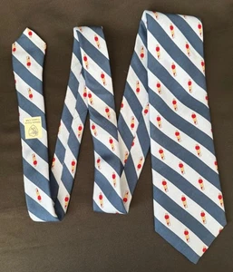 Corbata clásica de seda para golfista a rayas azules Vineyard Vines hecha en EE. UU. - Imagen 1 de 6