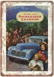 1940 Studebaker Vintage Auto Ad Retro Look Metal Sign AN3888 - Picture 1 of 2