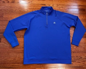 Holderness & Bourne The Dawson 1/4 Zip Golf Pullover Shirt Mens XL Cobalt Blue - Picture 1 of 9
