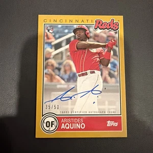 Colección Topps Brooklyn 2020 - Autógrafos Aristides Aquino #BKA-AAQ naranja/20  - Imagen 1 de 2