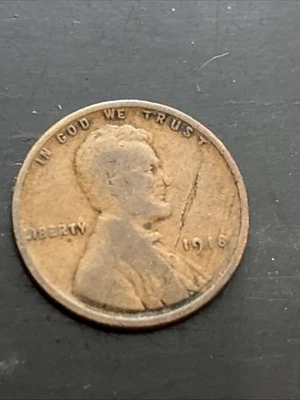 1918 ERROR Lamination? Lincoln Wheat Cent Coin - Image 1 of 2