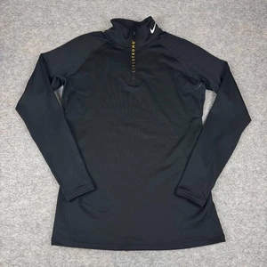 Nike Dri Fit Livestrong 1/4 Zip Pullover Fleece Black Womens XL - Picture 1 of 11
