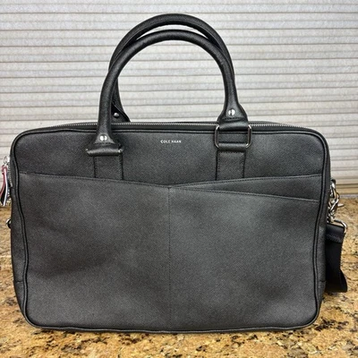 NOVA Pasta Cole Haan American Airlines Bolsa de Transporte para Laptop Anexar Couro - Imagem 1 de 4