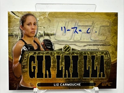Liz Carmouche 2014 Triple Threads Gold Auto Relic 5/9 UFC- 1958 - Image 1 of 2