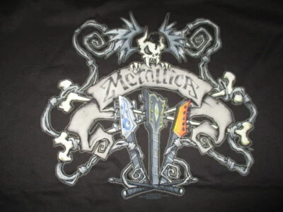 2008 METALLICA Guitars (LG) T-Shirt James Hetfield Kirk Hammet Robert Trujilo - Image 1 of 4
