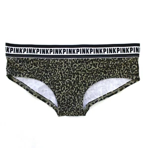 Victoria's Secret ROSA Logo Banda Algodón Hipster Panty Talla M Verde Camuflaje - Imagen 1 de 2