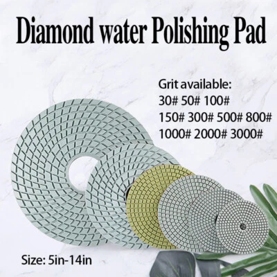 5/6/7/8/10/14 in Diamond Wet Dry Polishing Pad for Glass Granite Marble Concrete