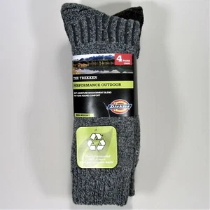 Dickies Mens Performance Outdoor Crew Socks The Trekker 20%+ Recycled 4-Pack - Bild 1 von 6