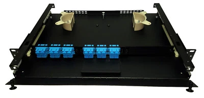 24 Fiber 1RU Rack Mount FDP Patch Only w/ 12 SC/UPC Duplex Adapters - Image 1 of 4