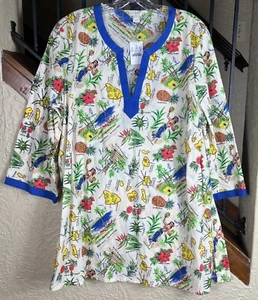NWT J.Crew Hawaiian 3/4 Sleeve Tunic Cover Up Top Women’s XL - Picture 1 of 4
