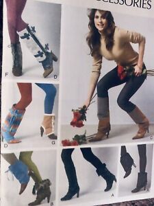 McCall's 6615 Fashion Accessories Footwear Toppers Boot Cuff Leg Warmers FF
