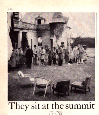 Dunbar Furniture Berna IN Mid Century Style MCM Sillas Anuncio Estampado Vintage 1960 Foto 1 de 4