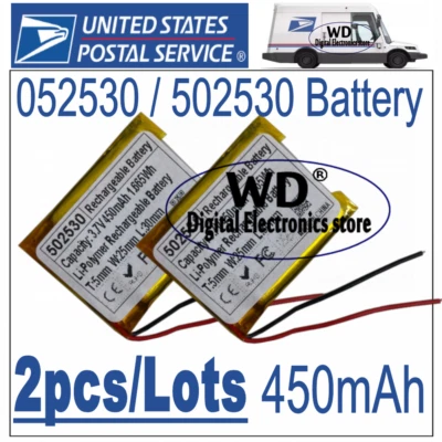 USPS 052530 502530 Li-ion Rechargeable Battery Digi DIY Repair Battery 450mAh - Image 1 of 2