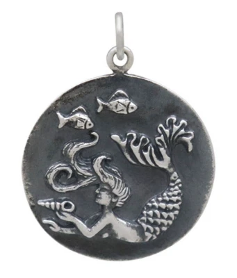 Collar moneda sirena - plata de ley 925 #6281 Foto 1 de 4