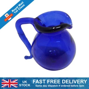 Puppenstube blau Glas Wasserkrug Maßstab 1/12 - Bild 1 von 1