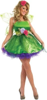 Women`s Green Woodland Fairy Queen Costume Ladies Fairy Tale Halloween S - XXL - Image 1 of 4