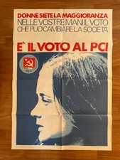 MANIFESTO,poster,1972 PARTITO COMUNISTA P.C.I. VOTO DELLE DONNE COMUNISMO
